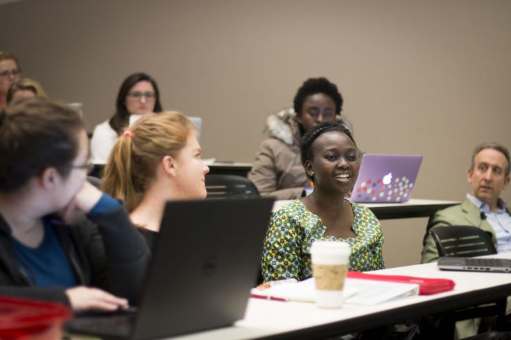 Photo of students attending class at the University of Washington School of Public Health