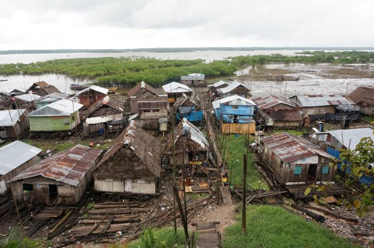 Houses in Claverito, a slum in Peru Houses in Claverito, a slum in Peru