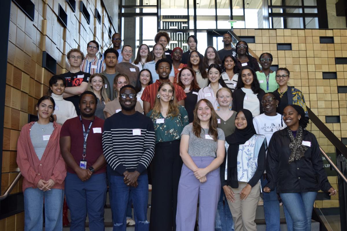 Group photo of the new department of global health students.