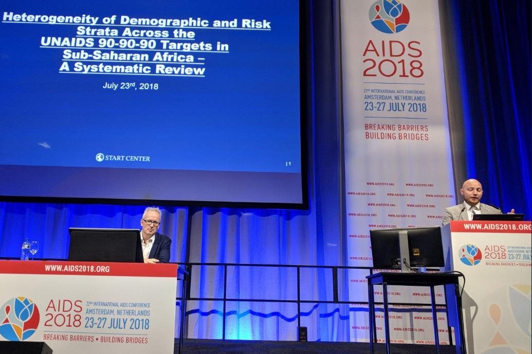 Dylan Green presented a critical analysis of the epidemiologic mechanisms that may undermine the UNAIDS 90-90-90 targets in sub-Saharan Africa at the AIDS 2018 conference.
