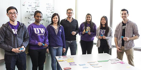 Nuttada (third from left) with undergraduate researchers from the Lai and Lutz labs at the UW