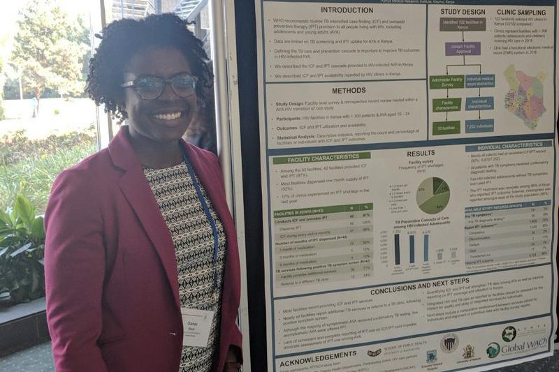Danae Black presented research on tuberculosis preventive treatment among HIV-infected adolescents in Kenya at the AIDS 2018 conference.