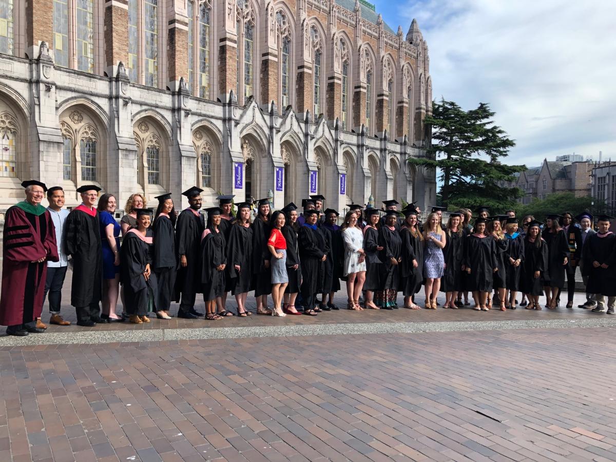 Members of the Class of 2019 pose in Red Square