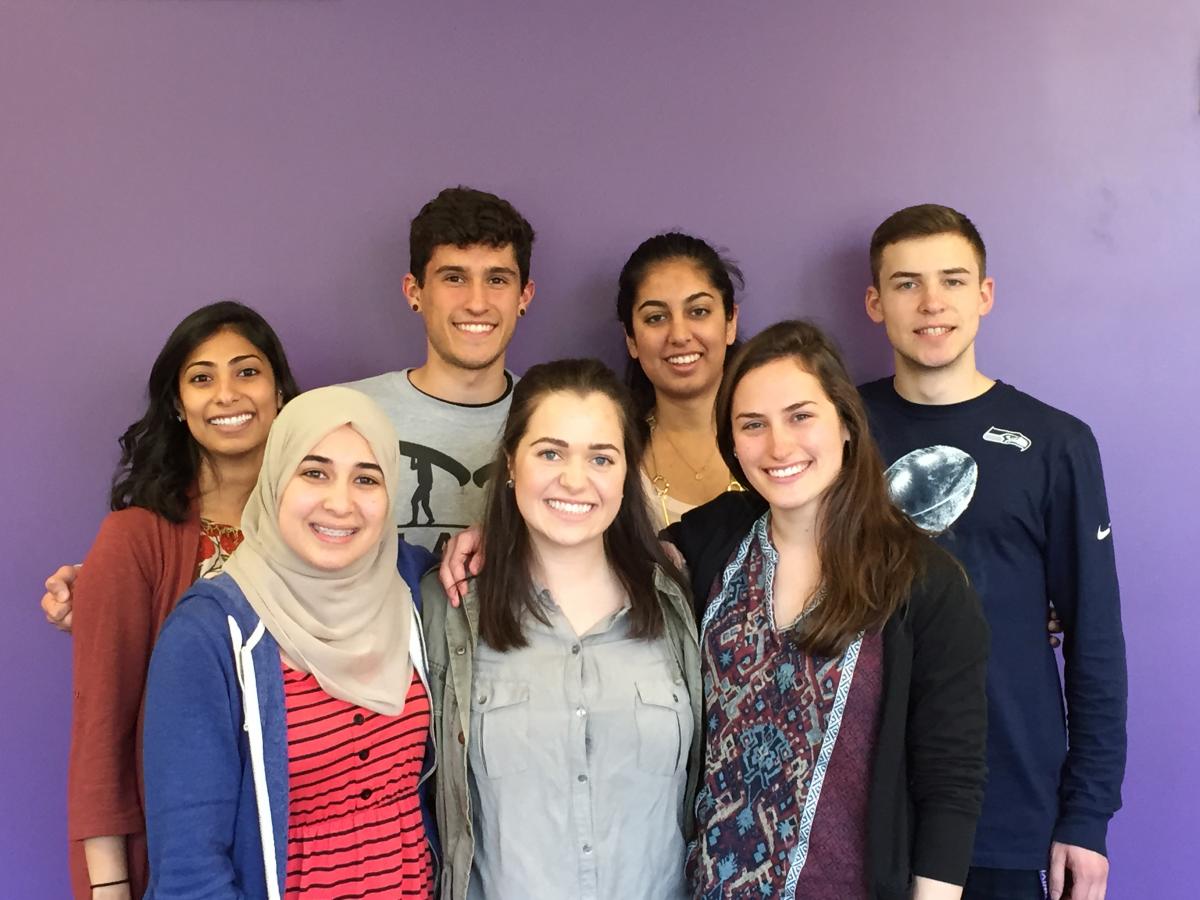 Picture of students in Global Health Undergraduate Leadership Committee 2014-15