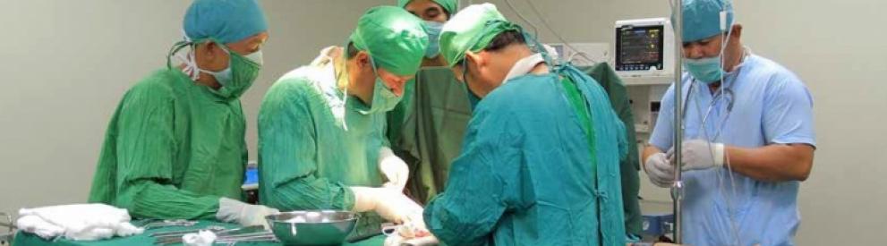 A photo of doctors during a surgery